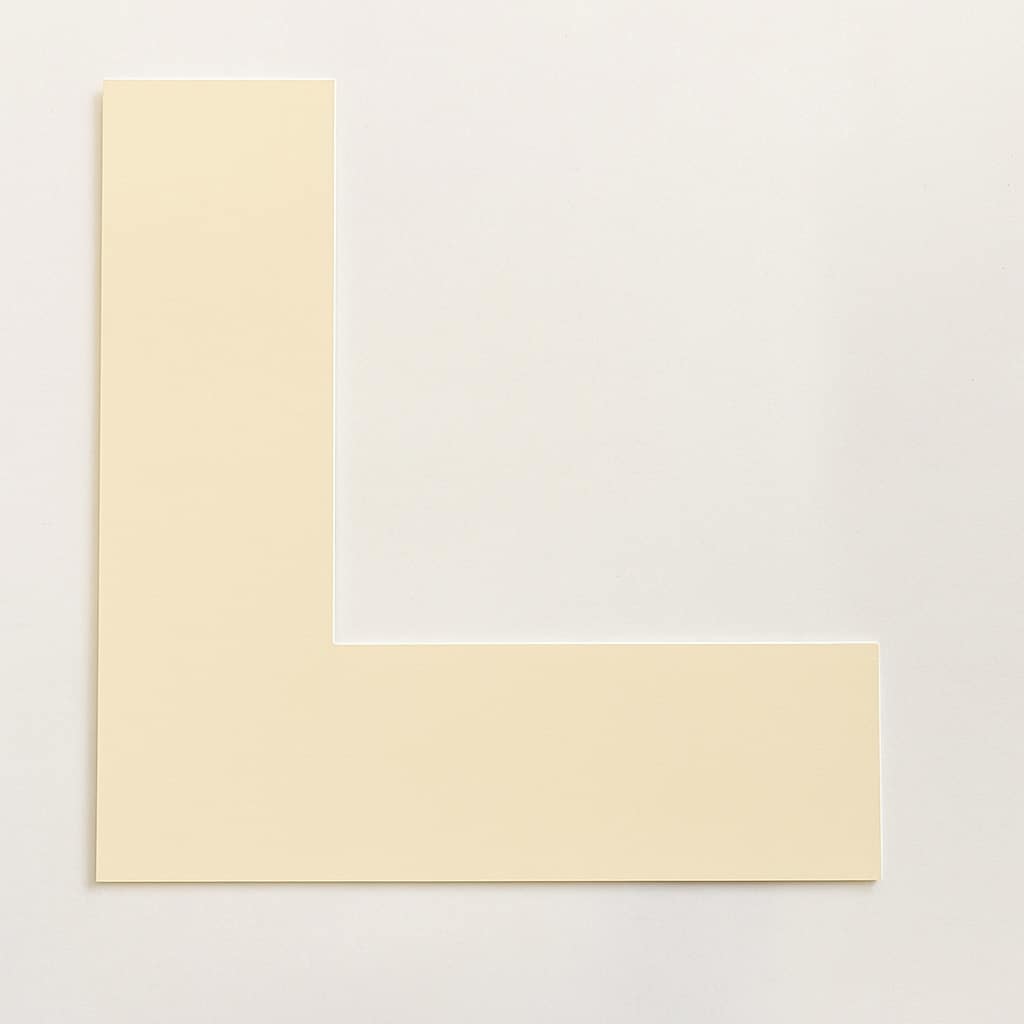 Ramdet passepartout Naturhvid/creme 100 x 140 cm x 1,9 mm - Billede 2