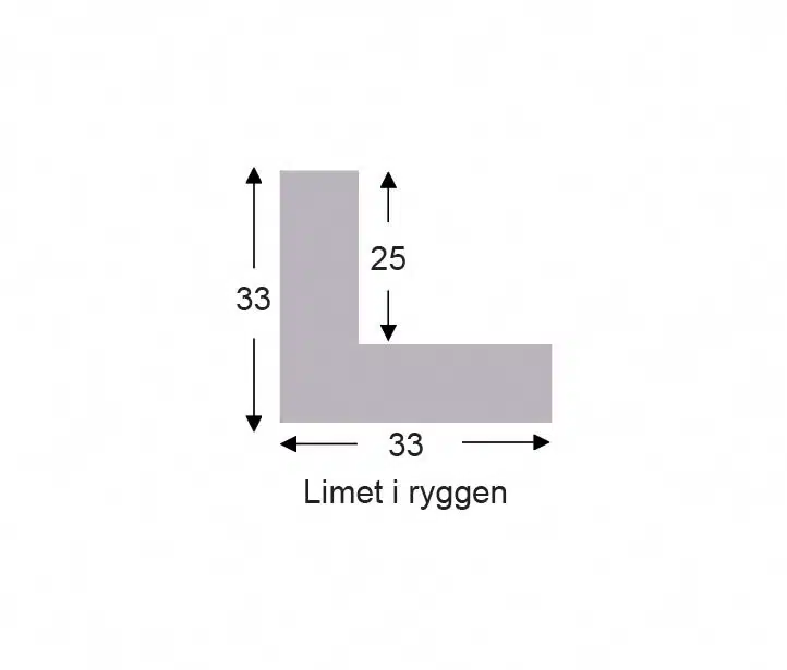 RØGET EG Massiv svæveliste, 33 x 33 mm - Billede 2