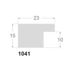 Silkemat hvid liste, 23 x 15 mm - Billede 2
