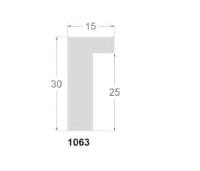 Antik sort liste, 15 x 30 mm UDGÅR - Billede 2