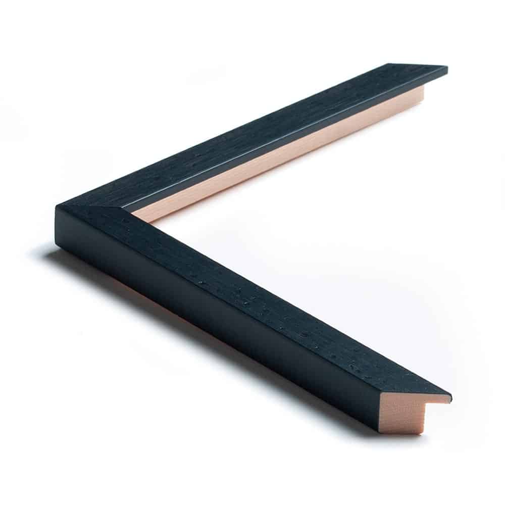 Rå sort liste m/sort kant, 20 x 20 mm - Billede 3