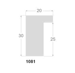 Silkemat sort liste, 20 x 32 mm - Billede 2