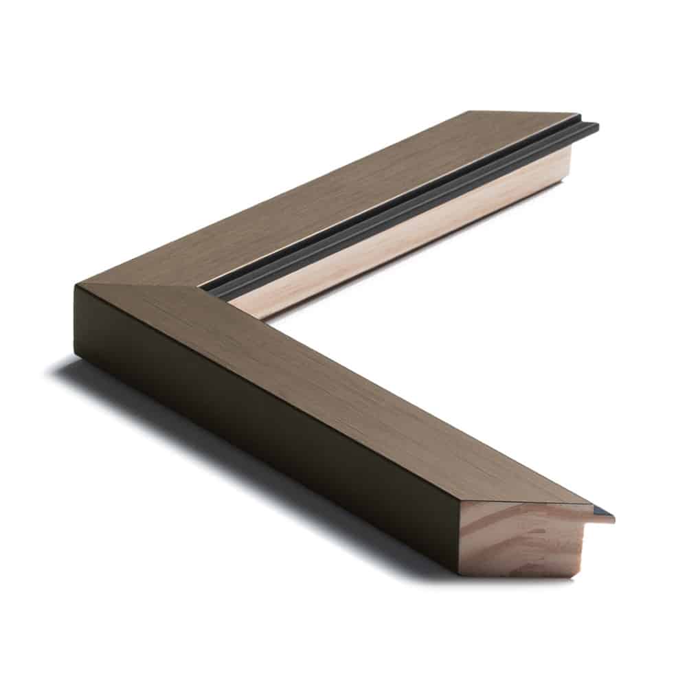 Børstet bronze liste m/sort næse, 37 x 30 mm - Billede 3