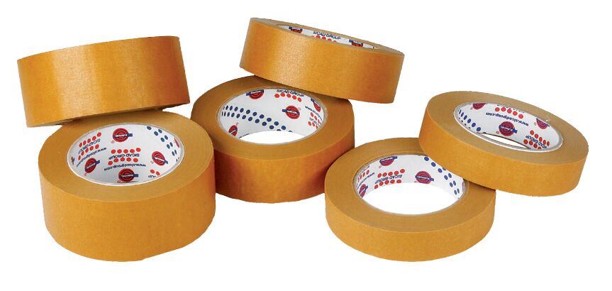 Selvklæbende papirtape, brun, 38 mm