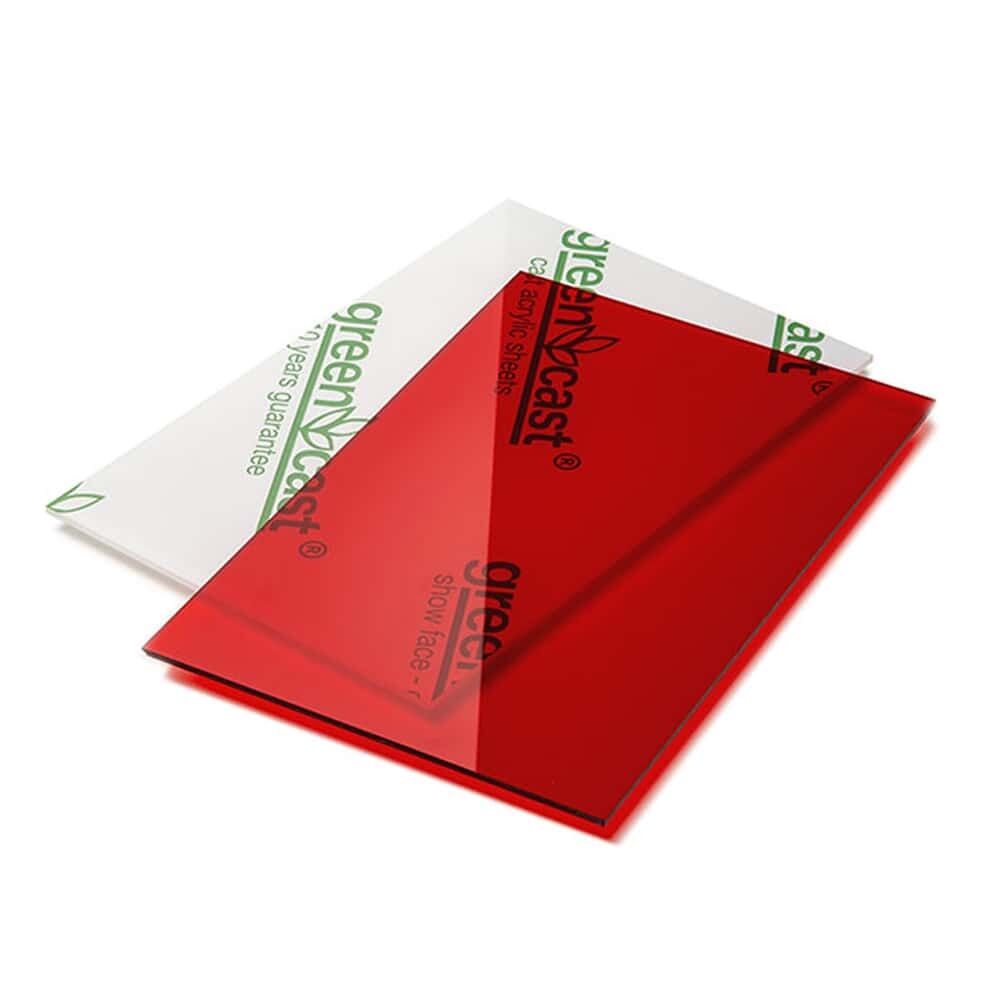 Transparent red 203 x 305 cm x 3 mm