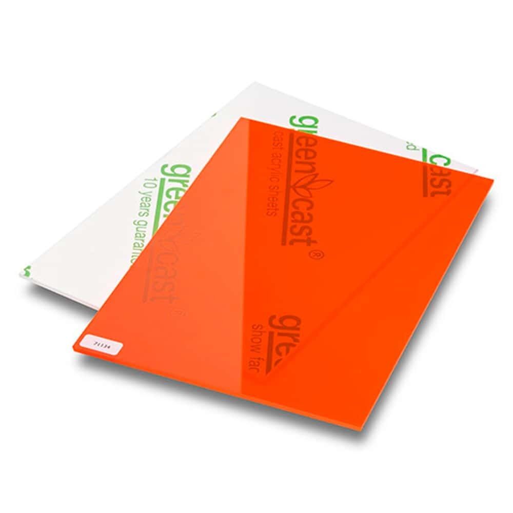 Fluorescent red 203 x 305 cm x 3 mm