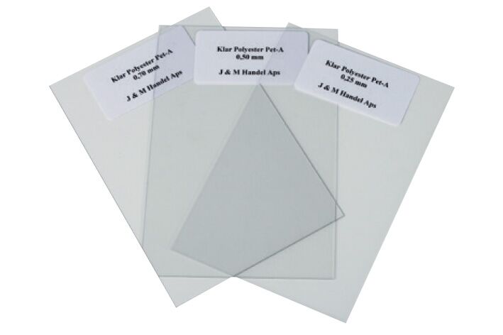 Polyester klar 72 x 102 cm x 0,5 mm